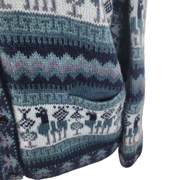 Artesania Los Andes 100% Alpaca Button Up Sweater Women No Size Tag - Picture 2 of 4